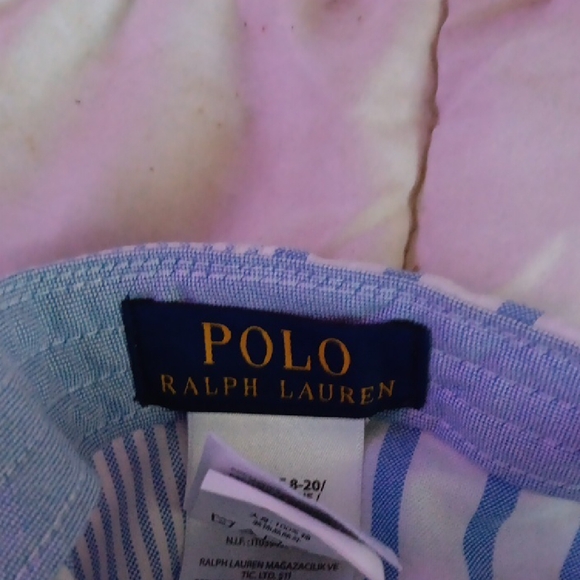 Polo by Ralph Lauren Blue and White Striped Hat - Picture 2 of 10